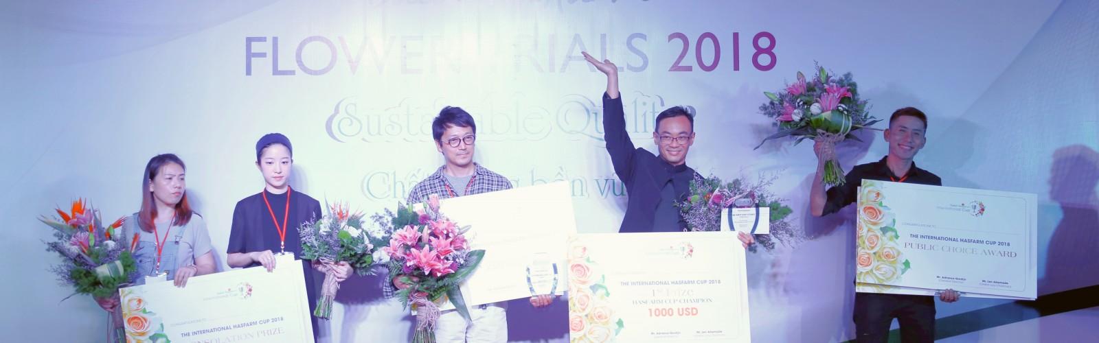 Nghệ nhân cắm hoa Indonesia trở thành Nhà Vô địch đầu tiên Dalat Hasfarm Cup 2018