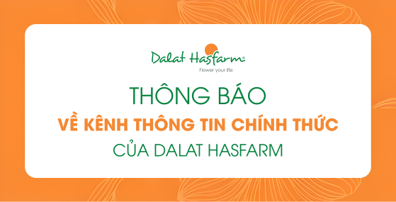 Thông báo về các kênh thông tin chính thức của Dalat Hasfarm